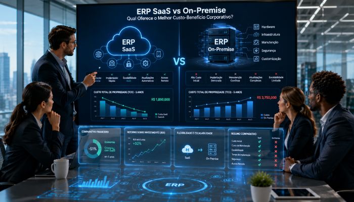 ERP SaaS vs On-Premise: Qual Oferece o Melhor Custo-Benefício Corporativo?