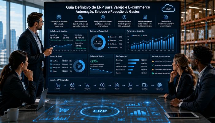 Guia Definitivo de ERP para Varejo e E-commerce: Automação, Estoque e Redução de Gastos