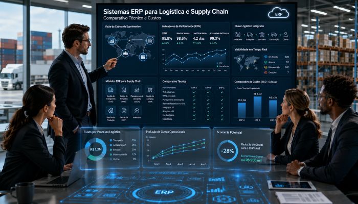 Sistemas ERP para Logística e Supply Chain: Comparativo Técnico e Custos
